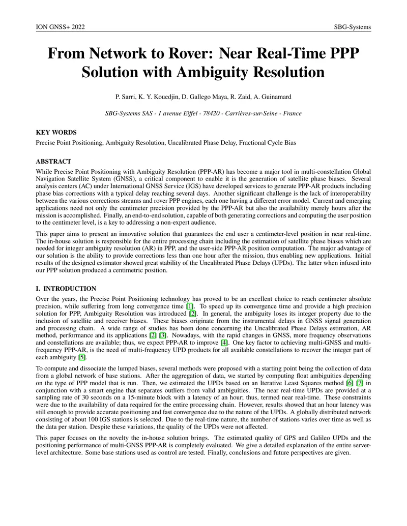 Near Real-Time PPP Solution with Ambiguity Resolution
