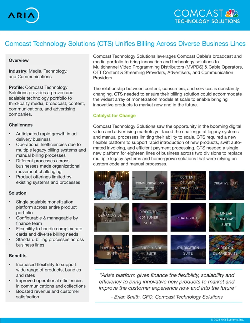Comcast Technology Solutions Unifies Billing Platform