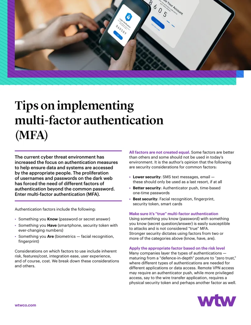 Implementing Multi-Factor Authentication Guidelines