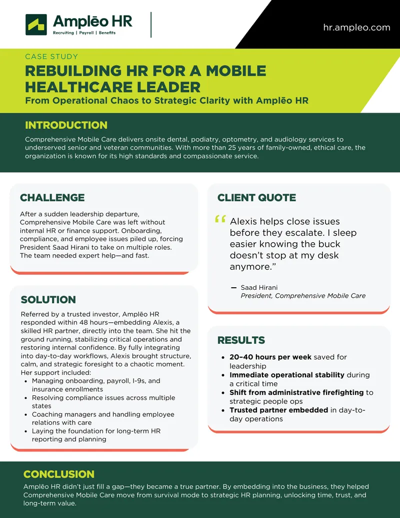 Rebuilding HR for a Mobile Healthcare Leader