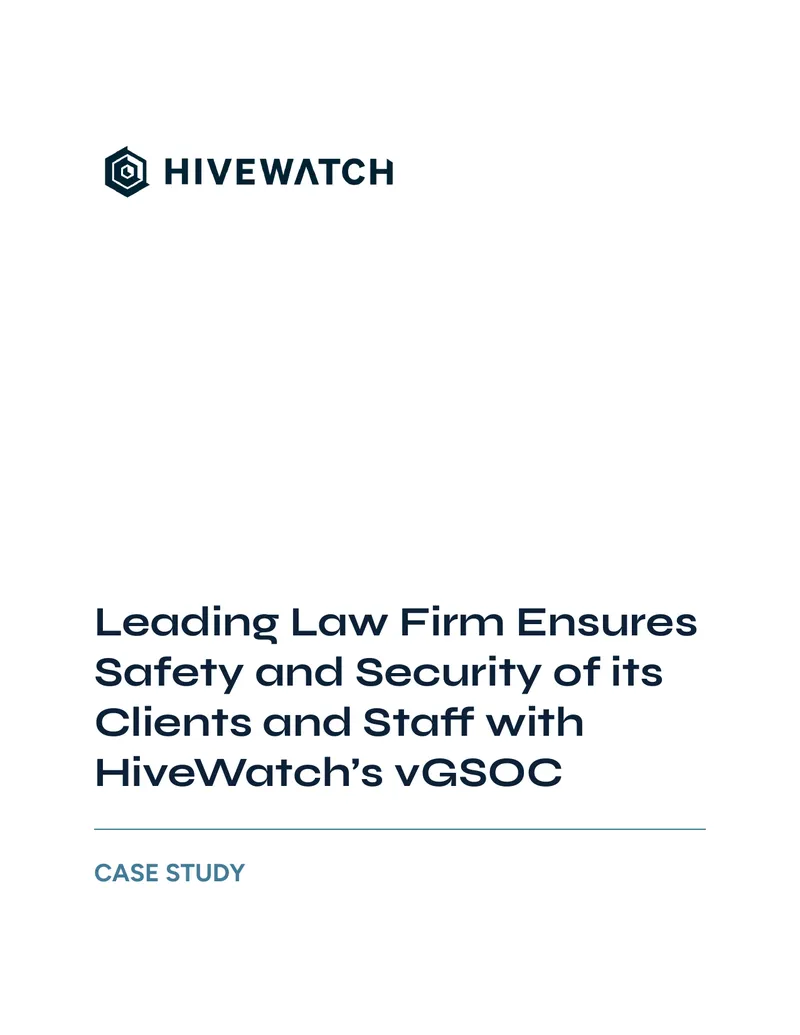 Law Firm Security Enhancement with HiveWatch vGSOC