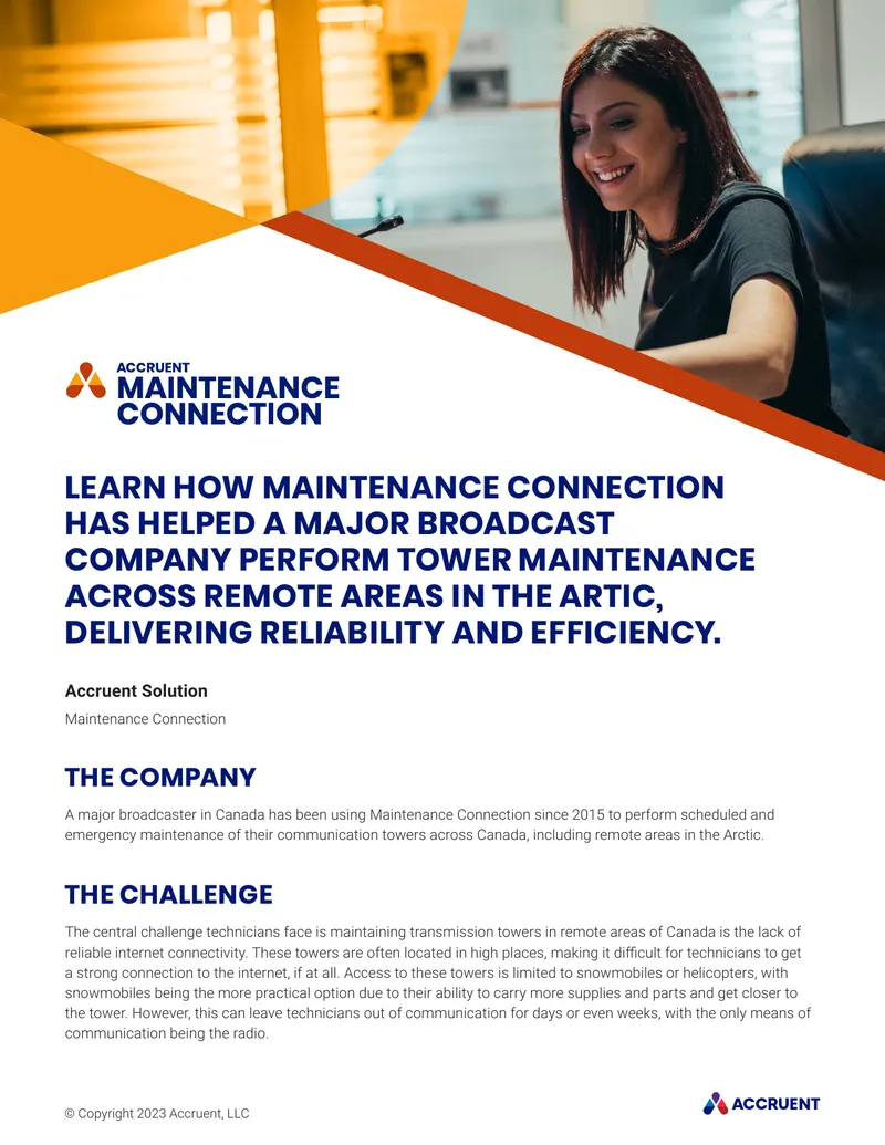 Maintenance Connection for Remote Tower Maintenance