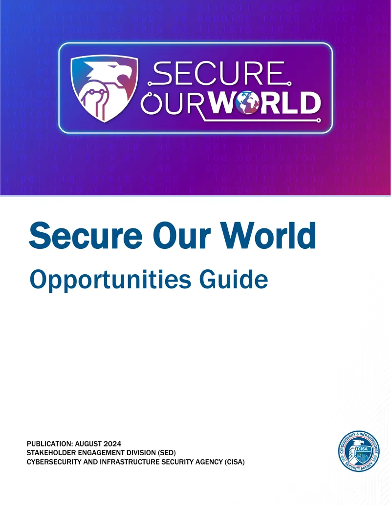 Secure Our World Opportunities Guide preview page 1