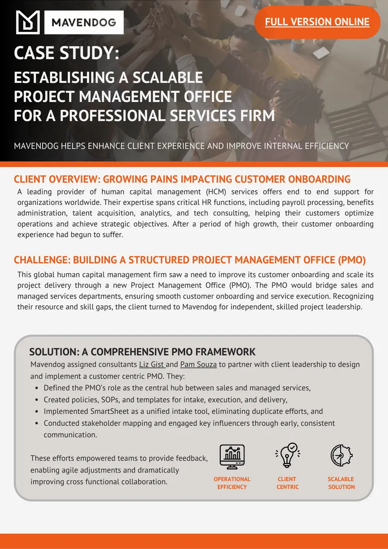 Establishing a Scalable Project Management Office