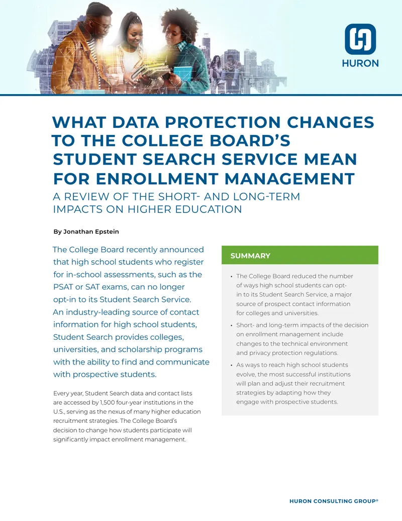 Data Protection Changes in College Board's Student Search Service
