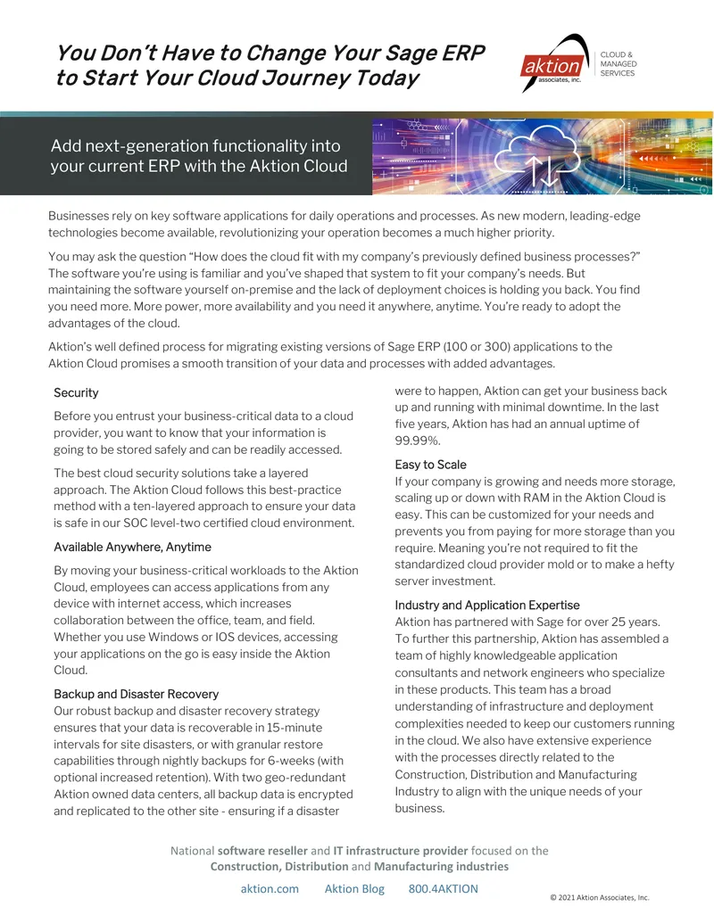 Aktion Cloud Migration and Security Guide