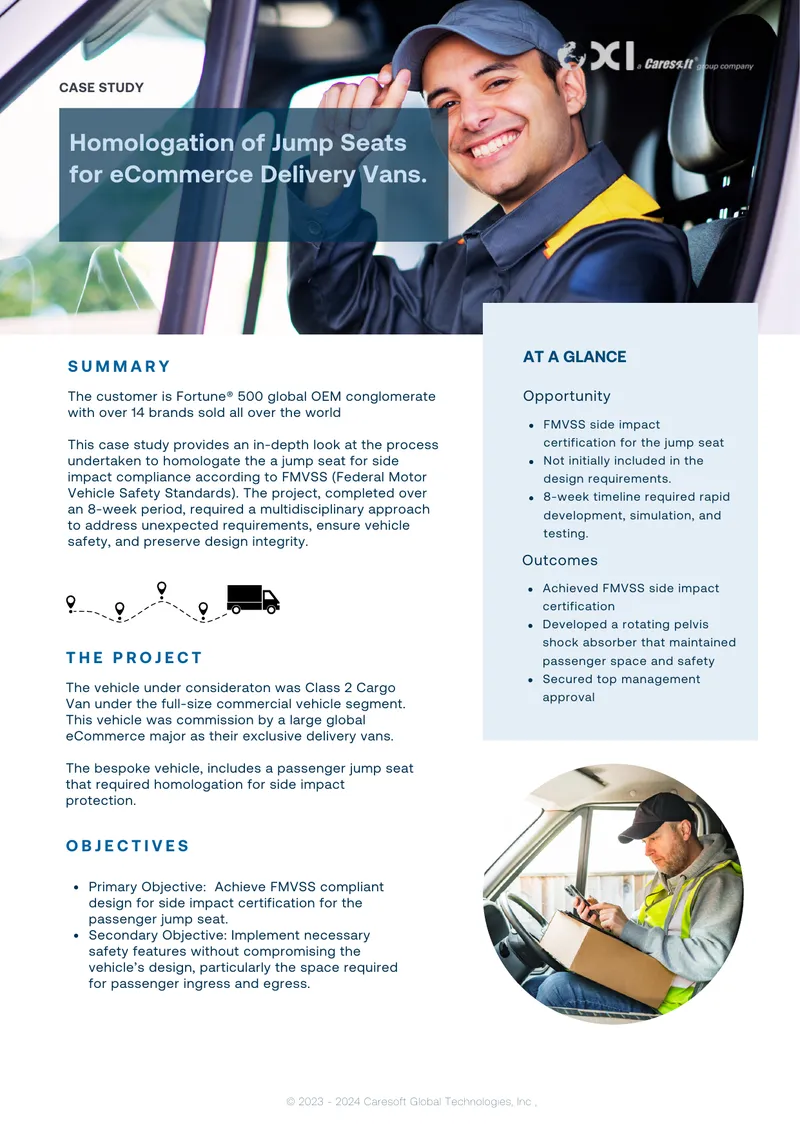 Homologation of Jump Seats for eCommerce Delivery Vans