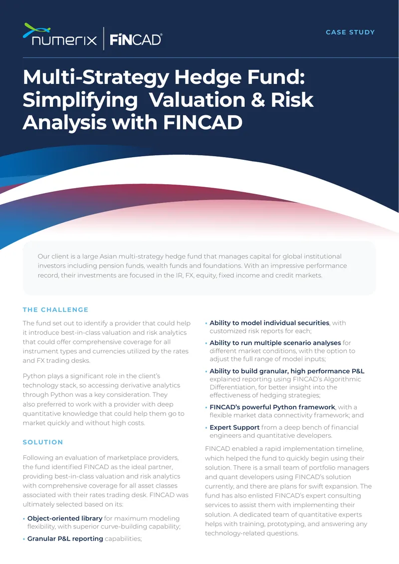 Multi-Strategy Hedge Fund Valuation and Risk Analysis Case Study