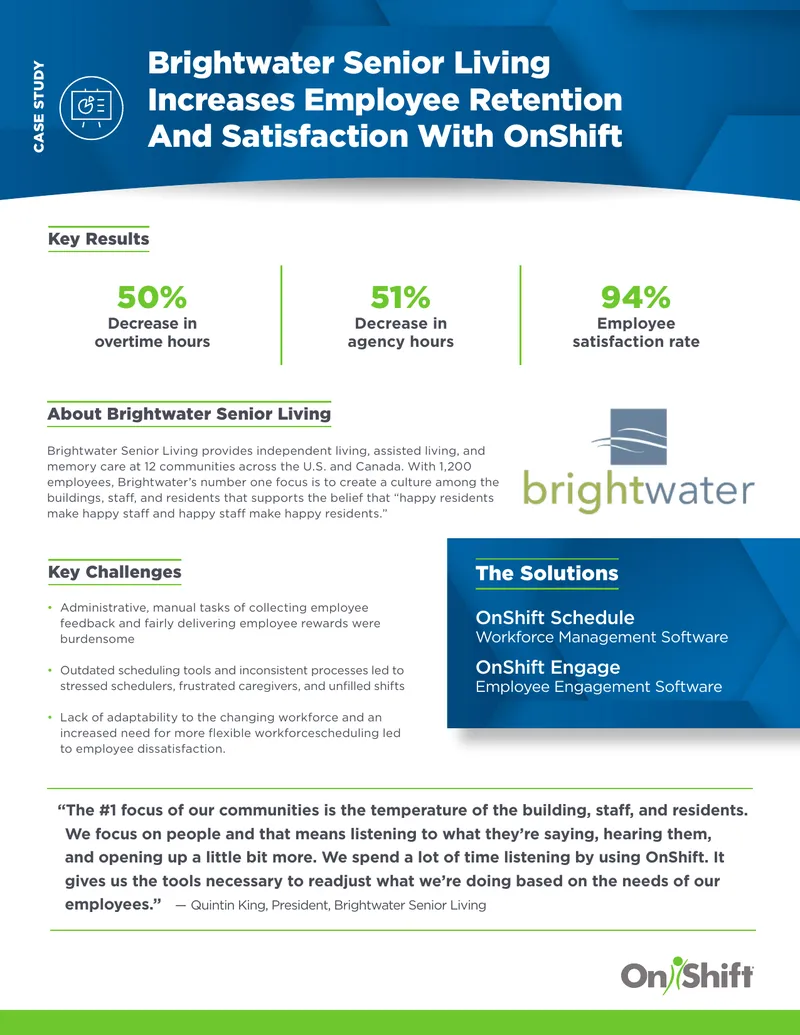 Brightwater Senior Living Employee Retention Case Study