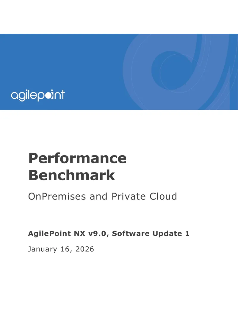 AgilePoint NX Performance Benchmark Analysis