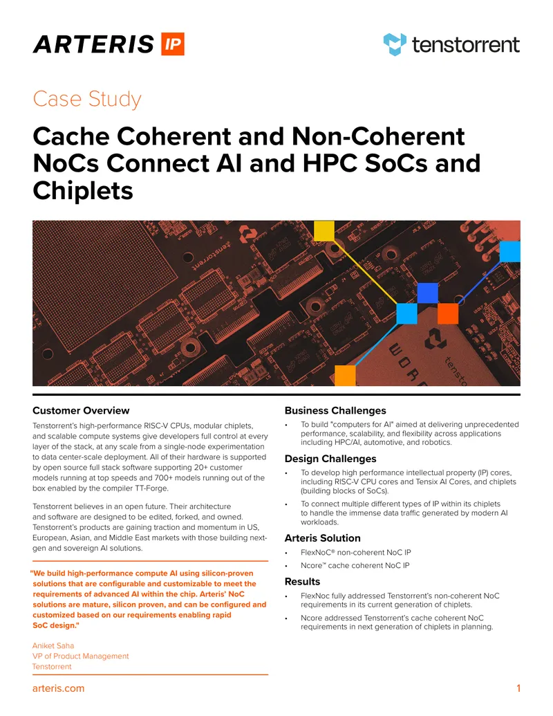 Cache Coherent and Non-Coherent NoCs for AI and HPC