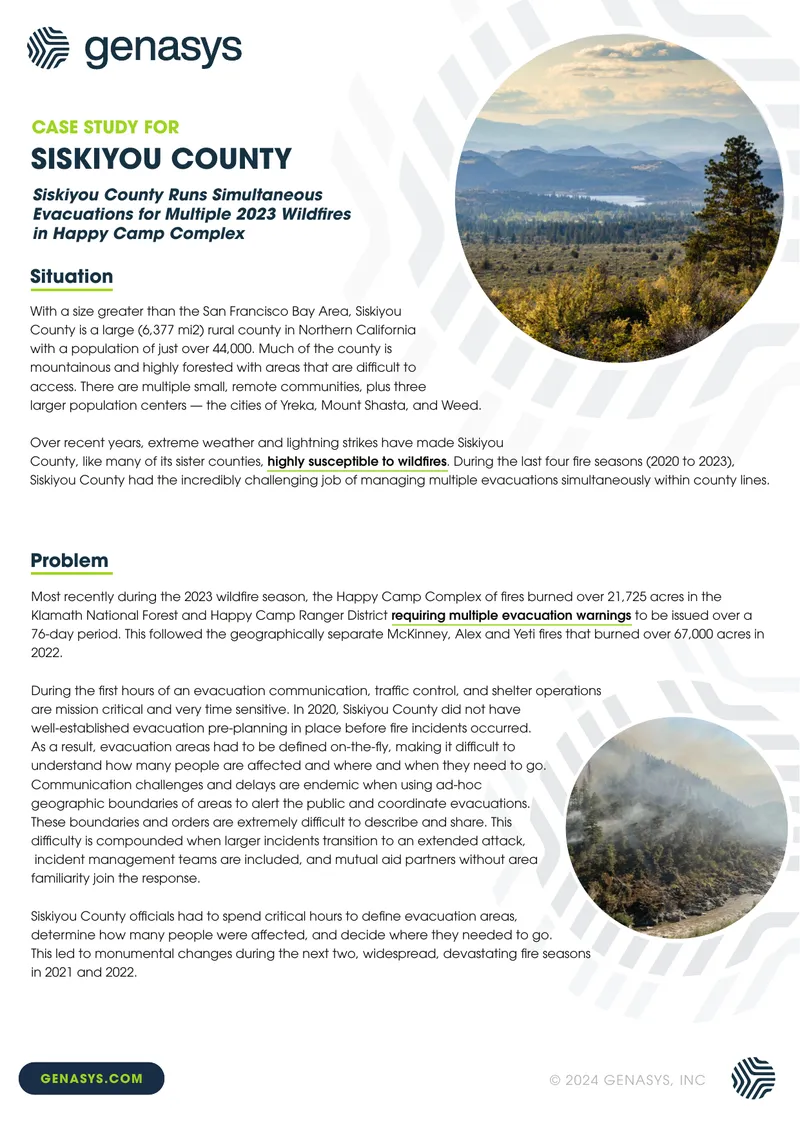 Siskiyou County Evacuation Management Case Study