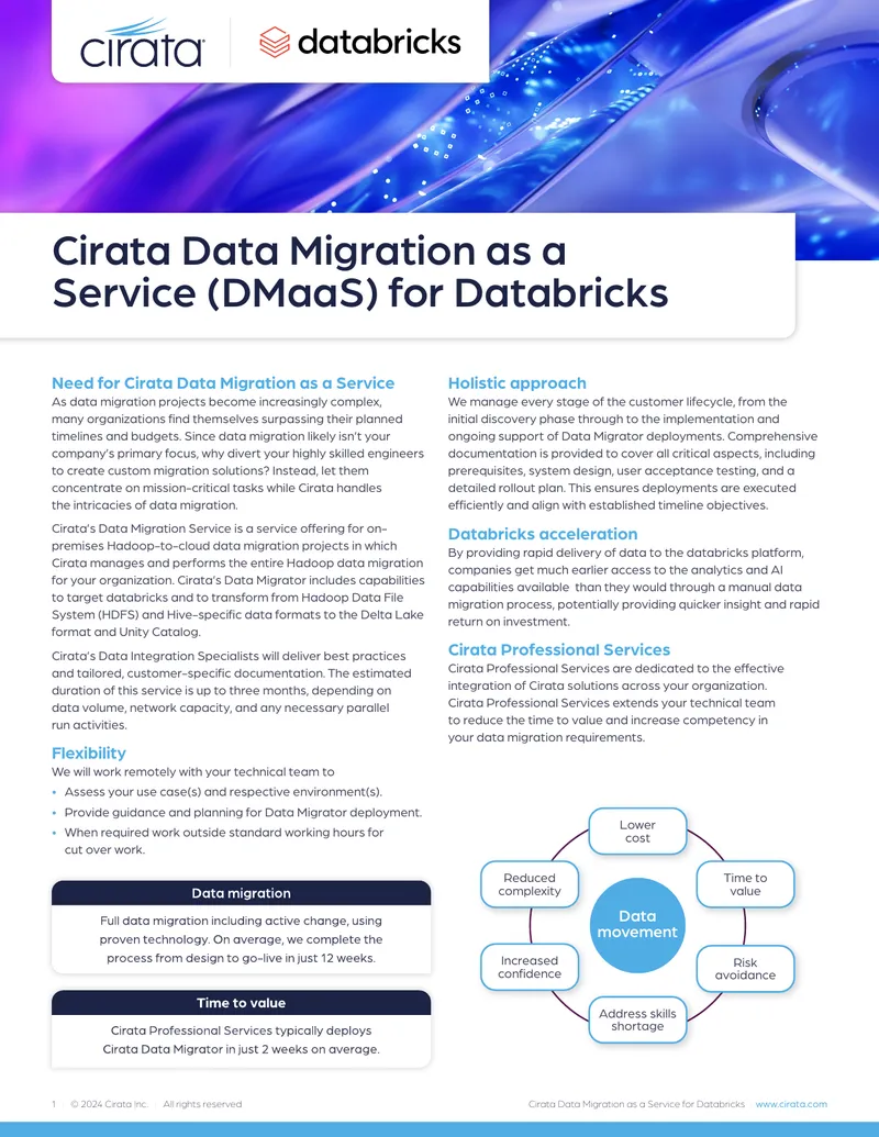 Cirata Data Migration as a Service Overview