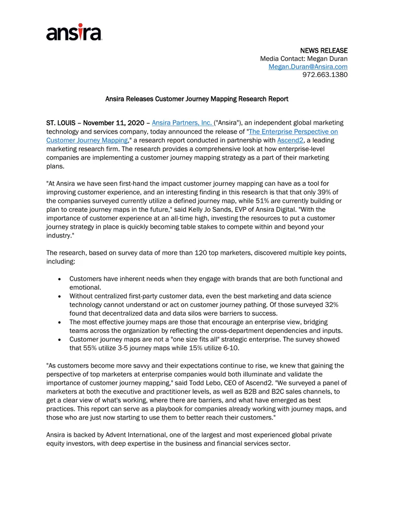 Customer Journey Mapping Research Report