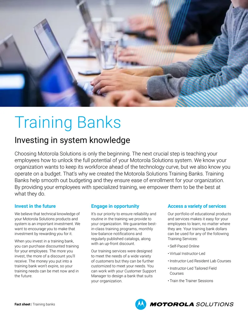 Motorola Solutions Training Banks Overview