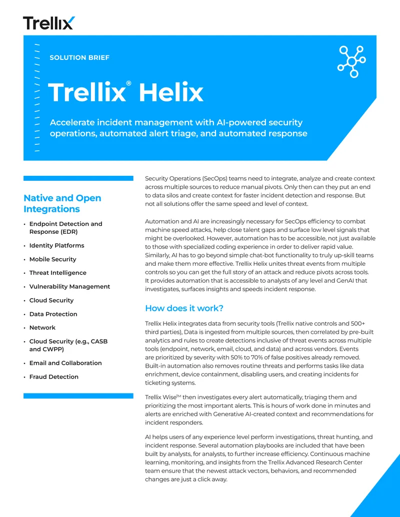Trellix Helix Security Operations Solution Brief