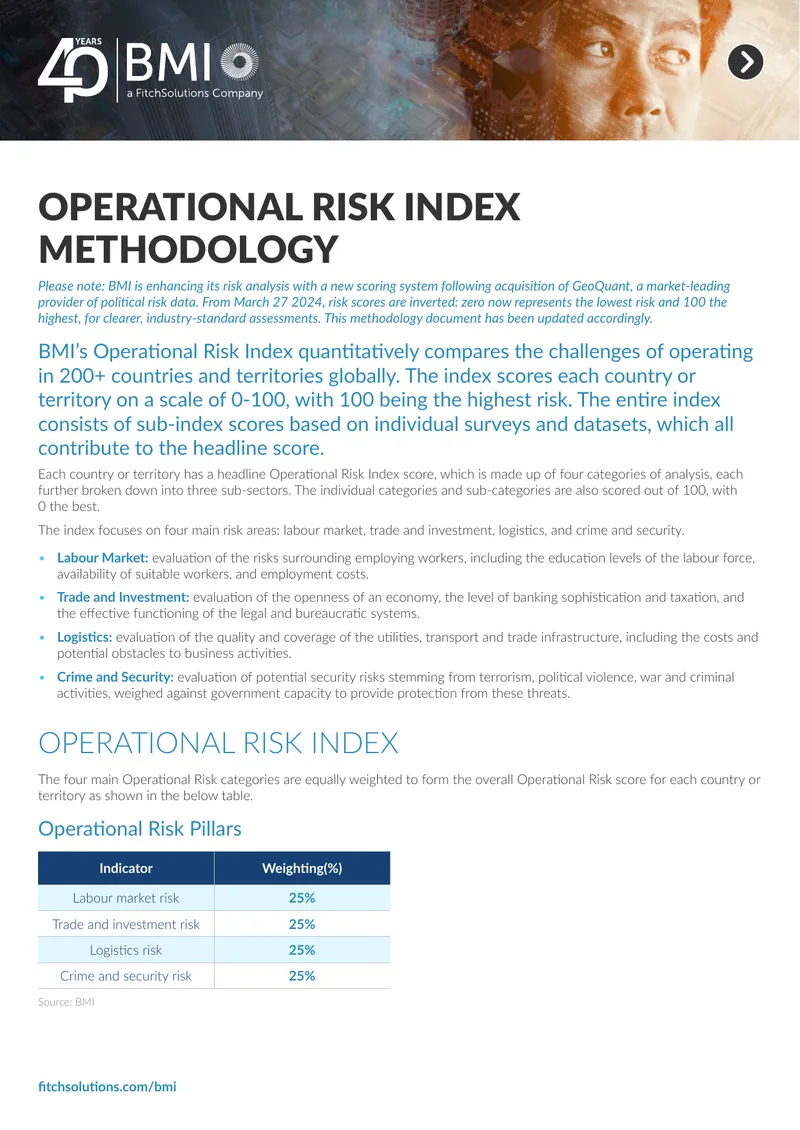 Operational Risk Index Methodology Document