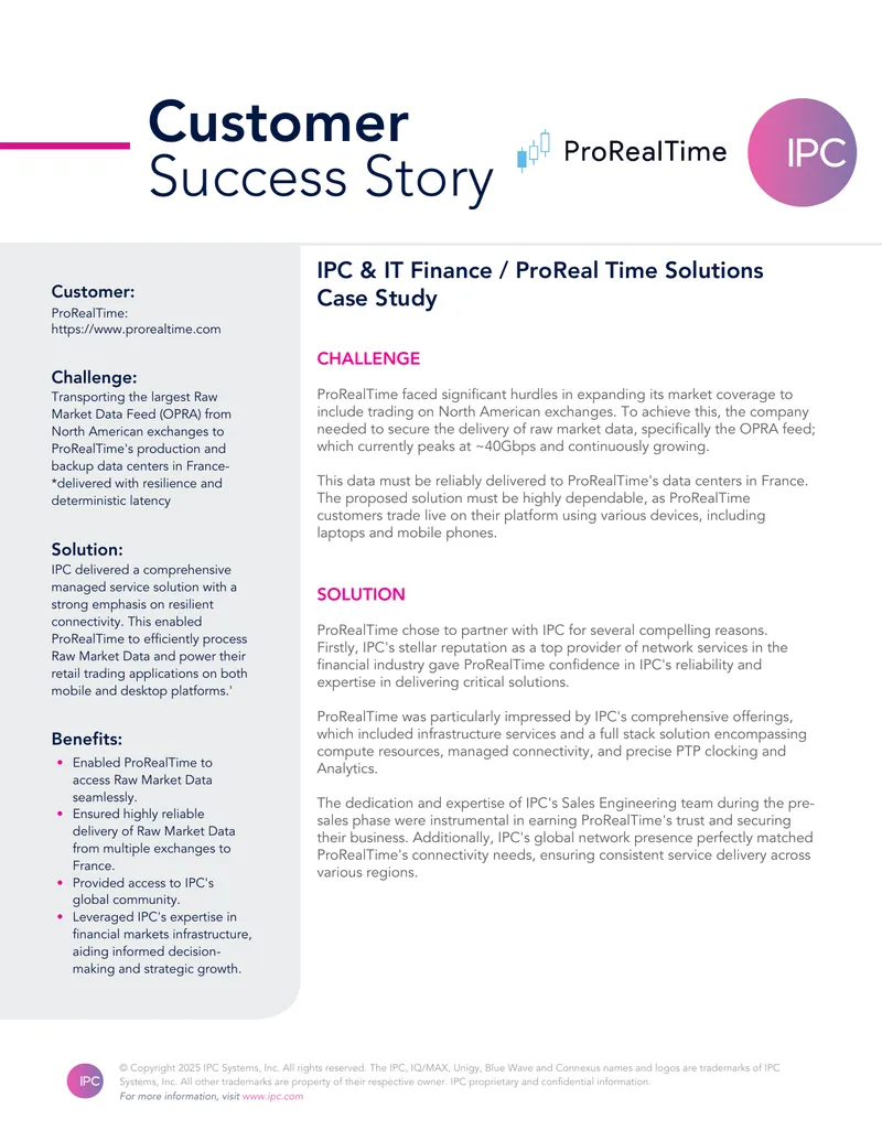 ProRealTime and IPC Managed Services Case Study