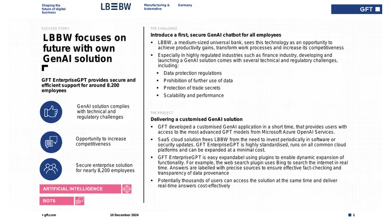 LBBW GenAI Solution Implementation Case Study