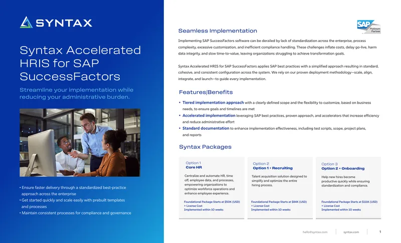 Accelerated HRIS Implementation for SAP SuccessFactors