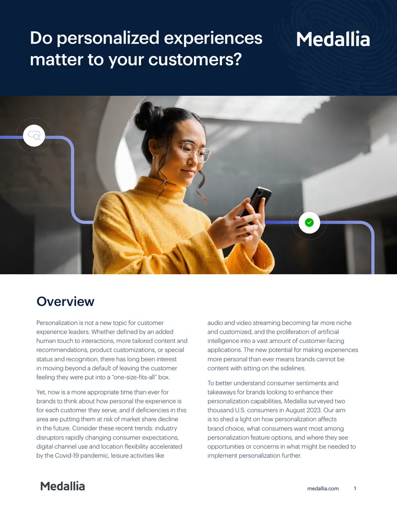 Consumer Preferences for Personalized Experiences