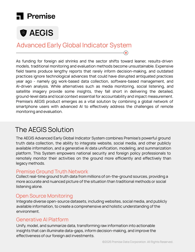 Advanced Early Global Indicator System Overview