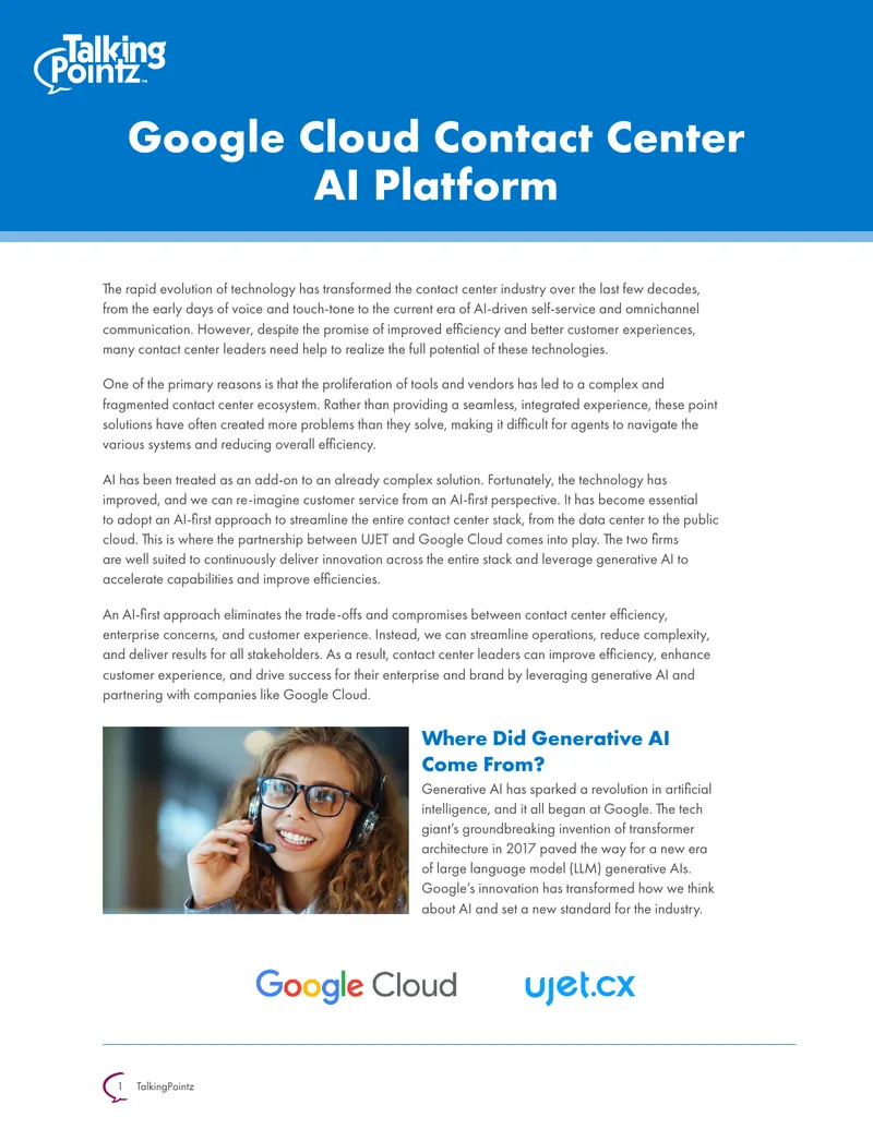 Generative AI in Contact Center Operations