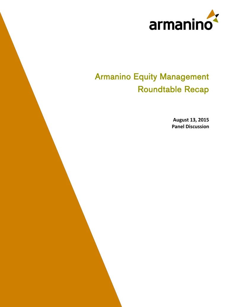 Armanino Equity Management Roundtable Recap