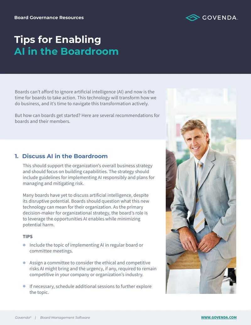 Tips for Enabling AI in the Boardroom