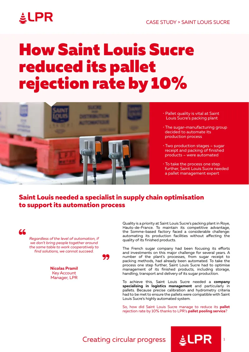 Pallet Management Optimization at Saint Louis Sucre