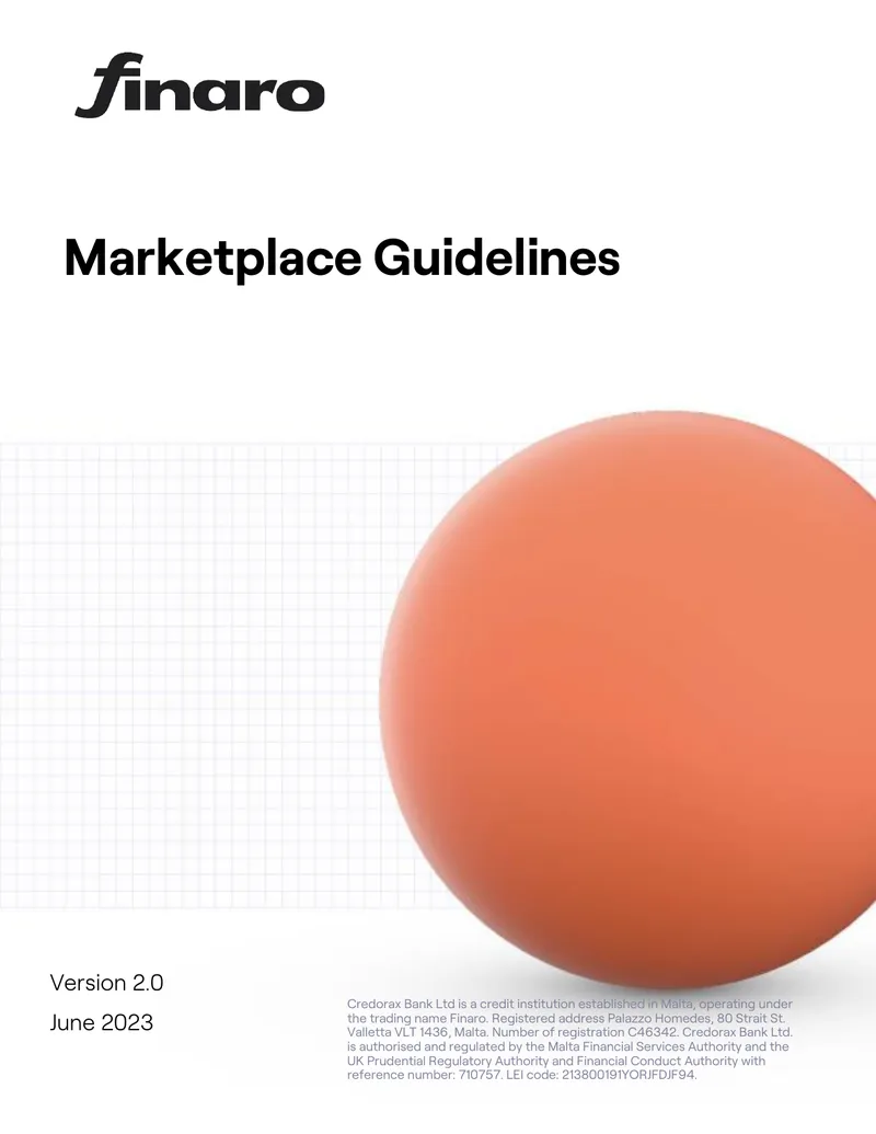 Marketplace Payment Processing Guidelines
