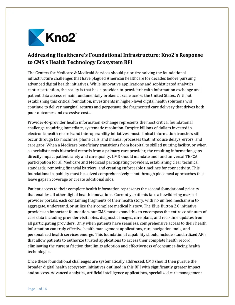 Addressing Healthcare's Foundational Infrastructure Challenges