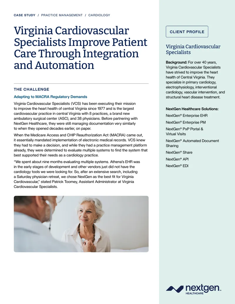 Virginia Cardiovascular Specialists Automation Case Study
