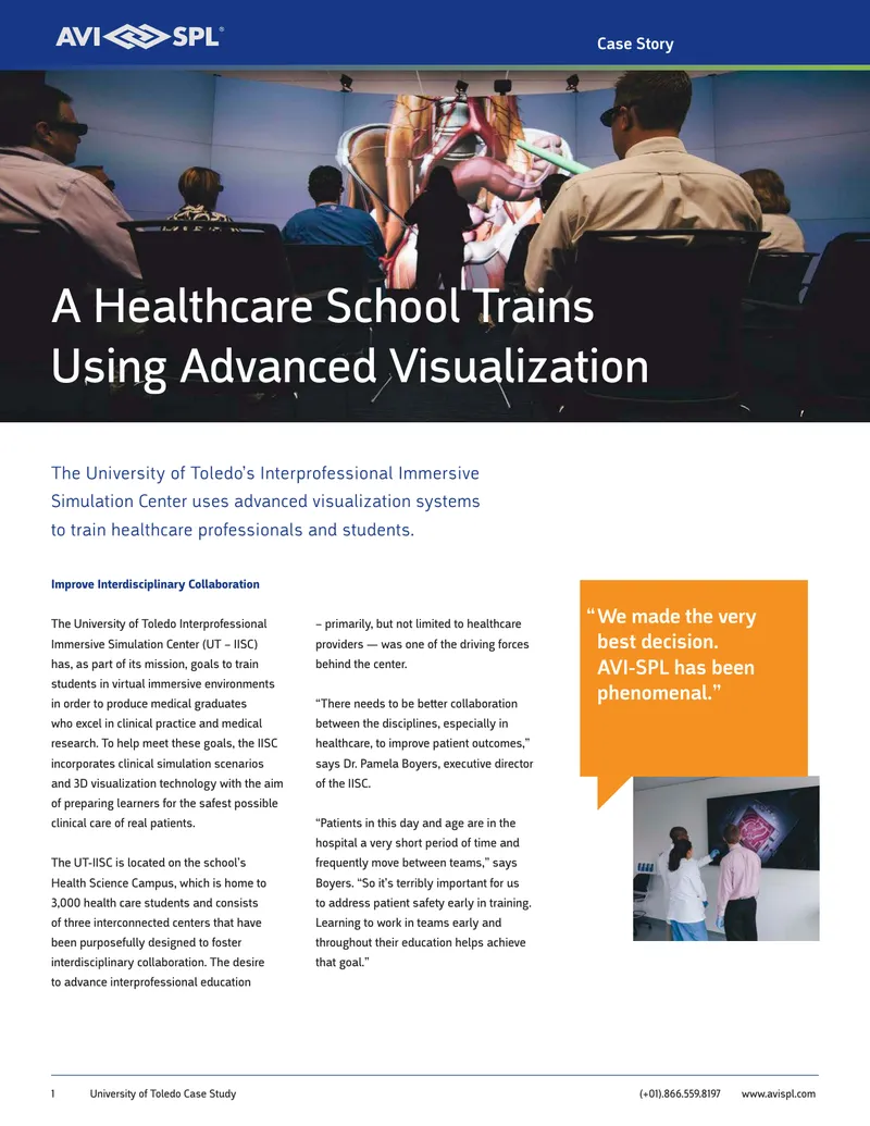 University of Toledo Interprofessional Immersive Simulation Center Case Study