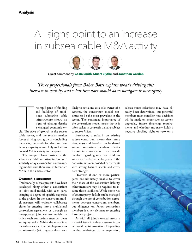 Submarine Cable Infrastructure M&A Activity Analysis
