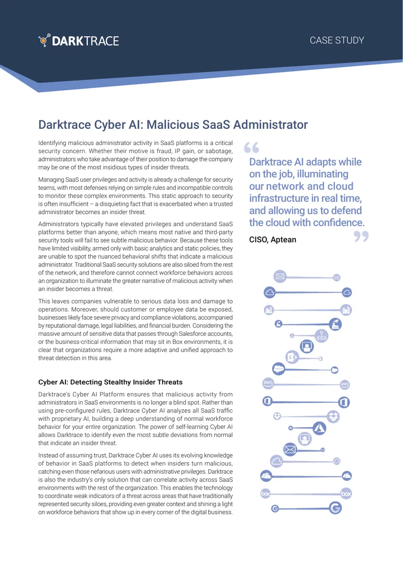 Malicious Administrator Detection in SaaS Platforms