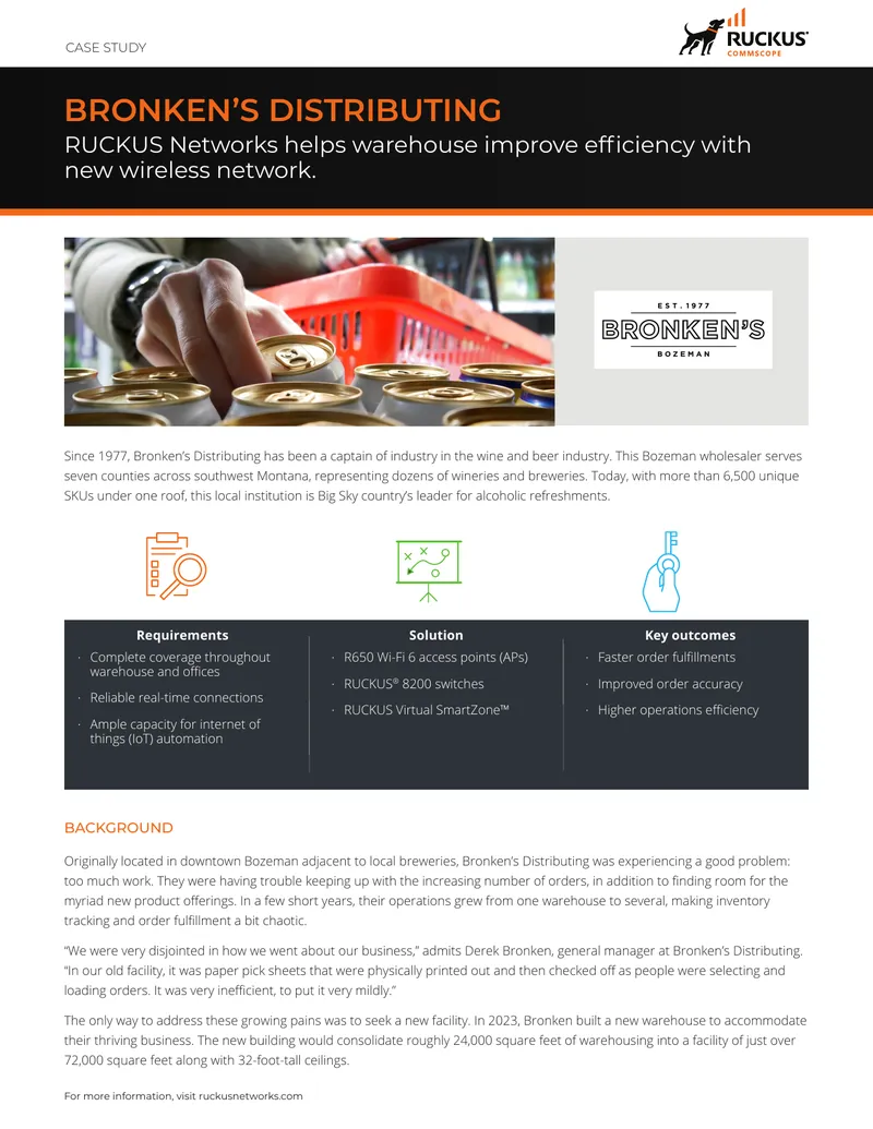Bronken's Distributing Wireless Network Case Study preview page 1
