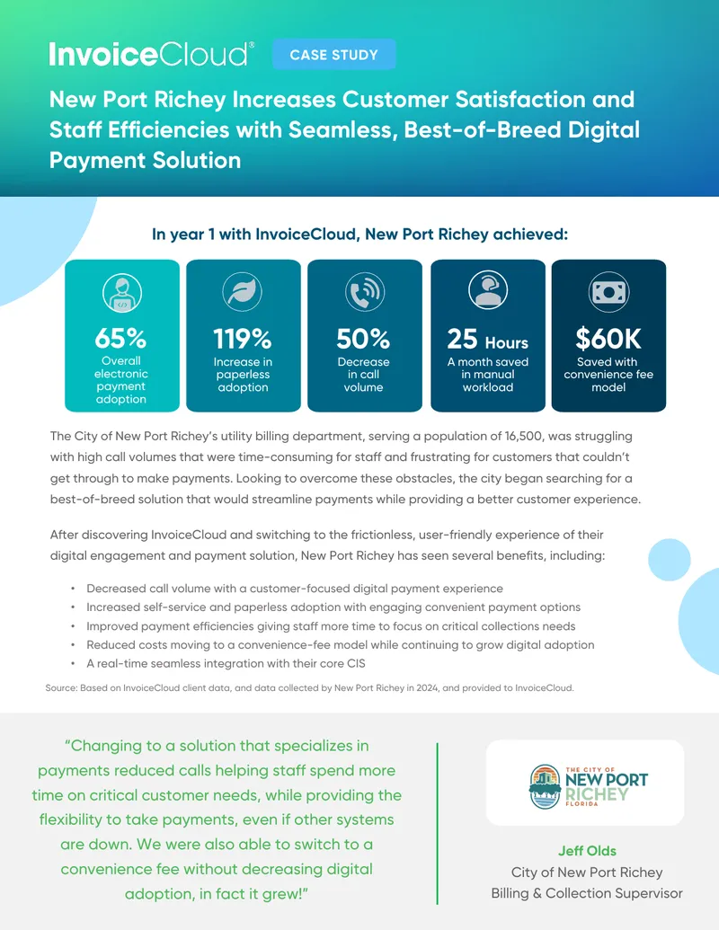 New Port Richey Digital Payment Solution Case Study