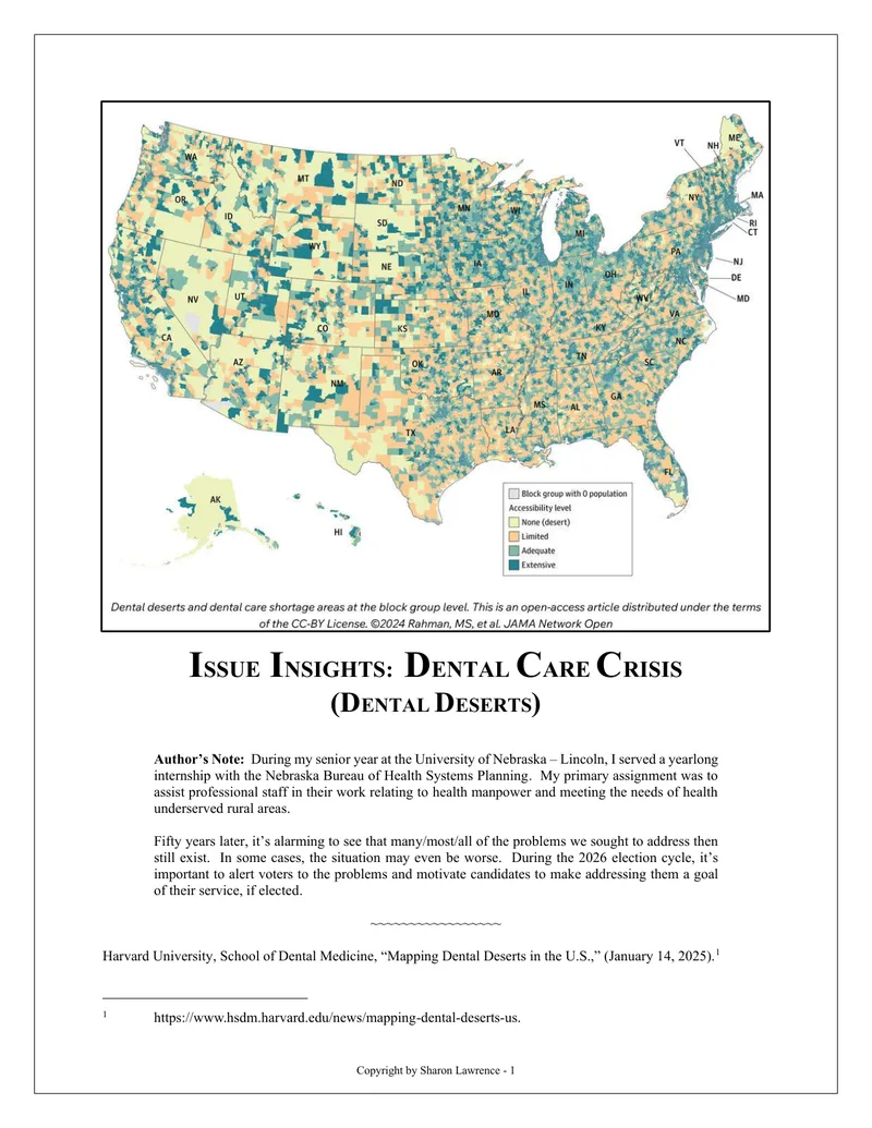 Dental Care Crisis and Access Disparities