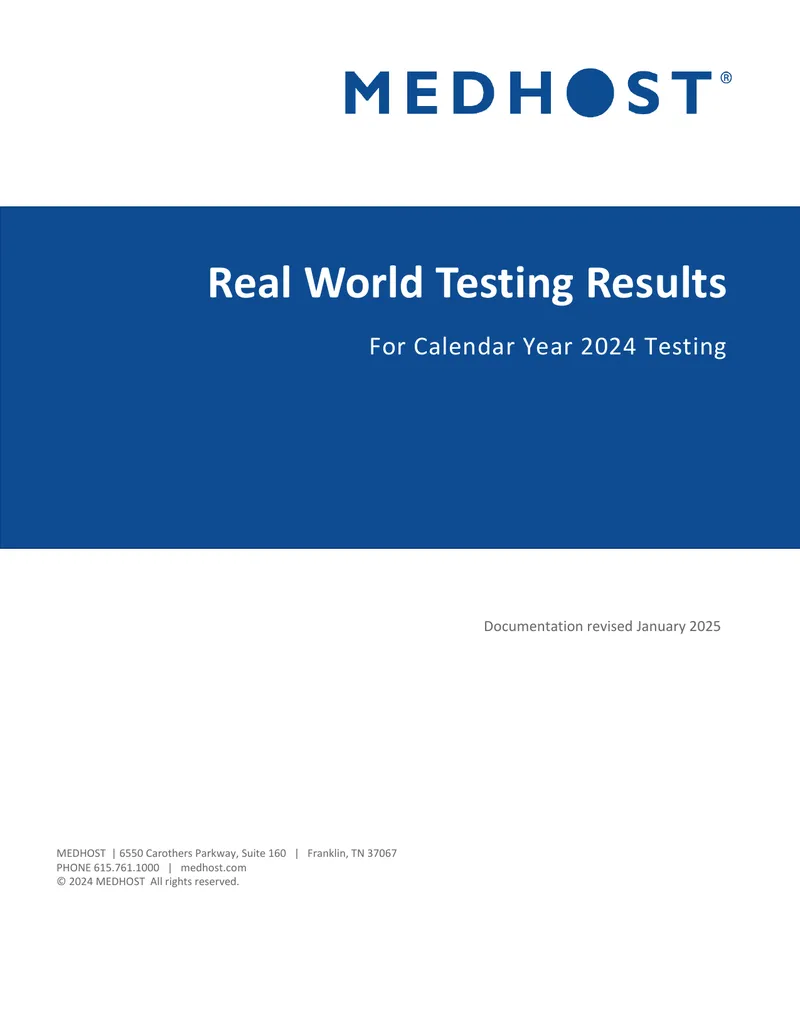 Real World Testing Results for Calendar Year 2024