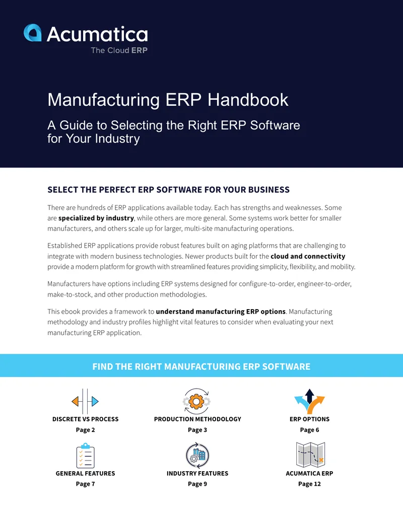 Manufacturing ERP Handbook for Software Selection