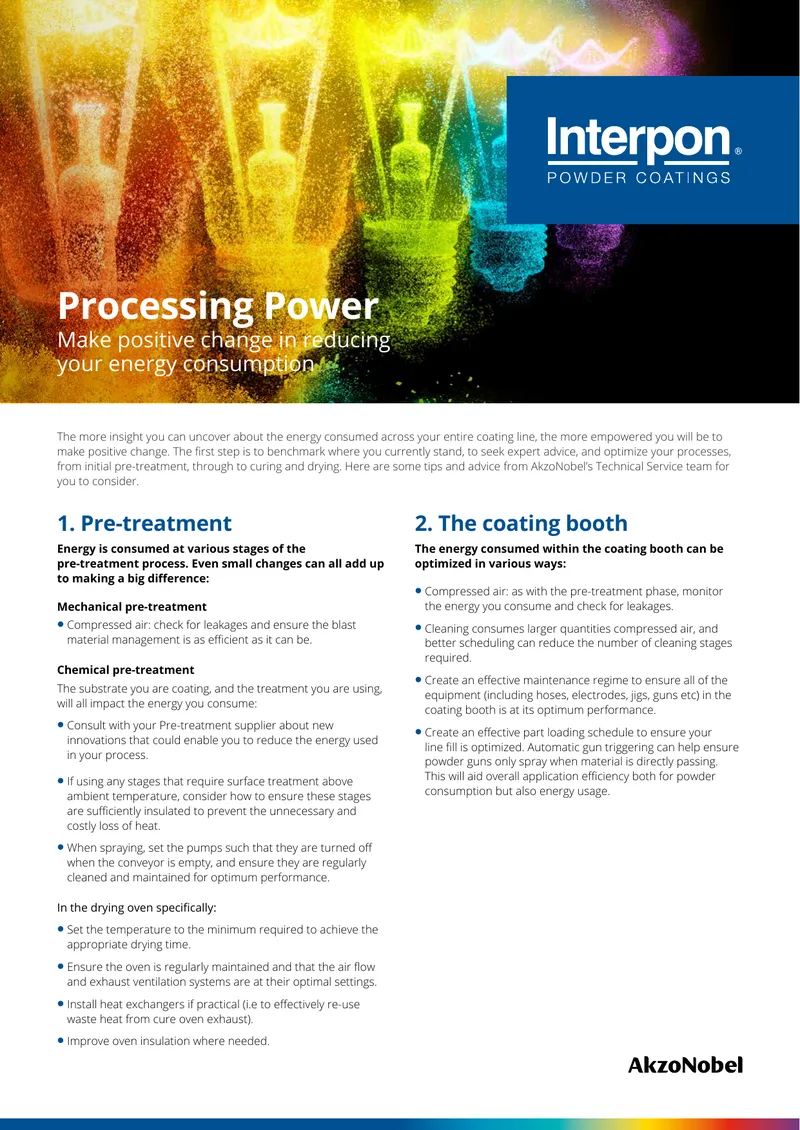 Energy Optimization Strategies for Powder Coating Processes