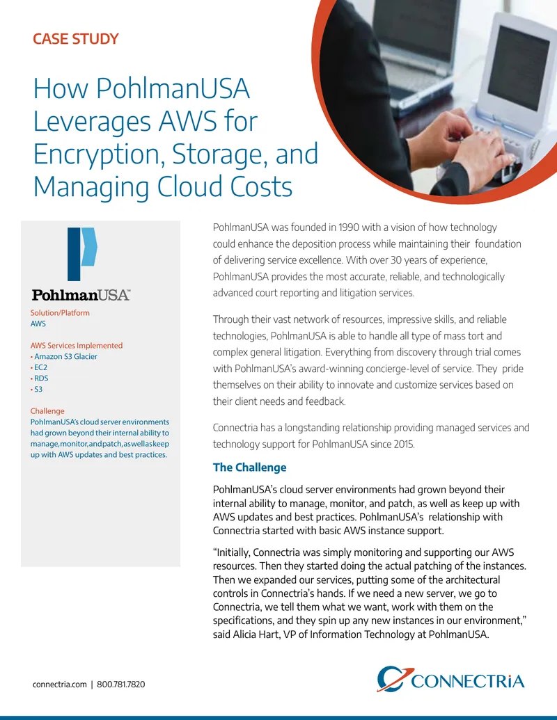PohlmanUSA AWS Cloud Management Case Study