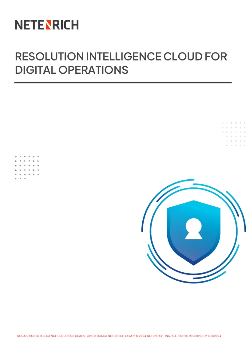 Resolution Intelligence Cloud for Digital Operations