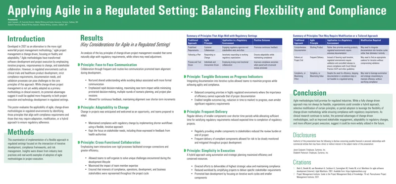 Applying Agile Methodologies in Regulated Environments