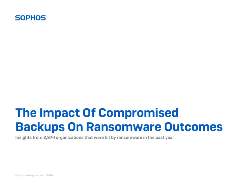 Impact of Compromised Backups on Ransomware Outcomes