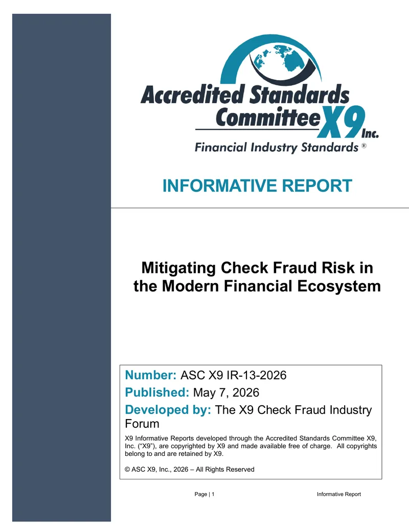 Mitigating Check Fraud Risk in Financial Ecosystem