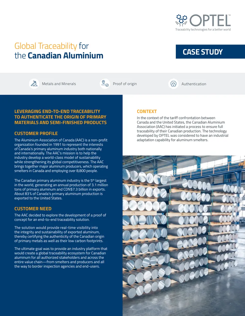End-to-End Traceability for Canadian Aluminum Industry