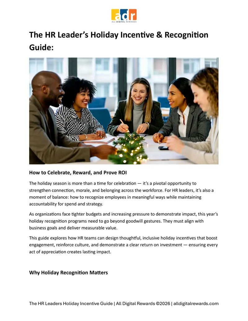 HR Leaders Holiday Incentive and Recognition Guide