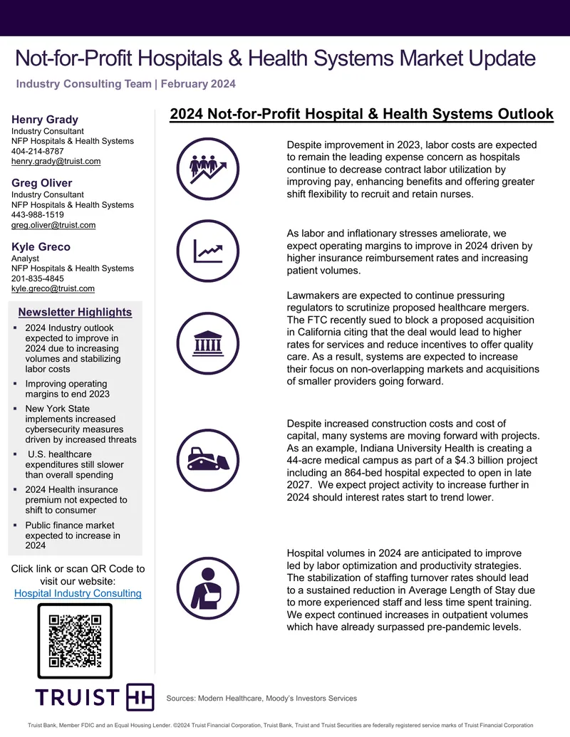 Not-for-Profit Hospitals and Health Systems Market Update